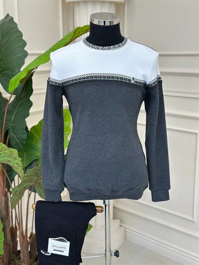 Şerit Desen Sweat 0003 T-24 Gri
