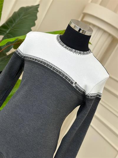 Şerit Desen Sweat 0003 T-24 Gri