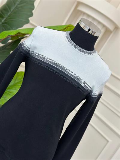 Şerit Desen Sweat 0003 T-24 Siyah