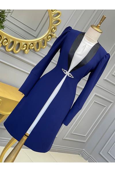 Şerit Saten Takım 5707 Saks