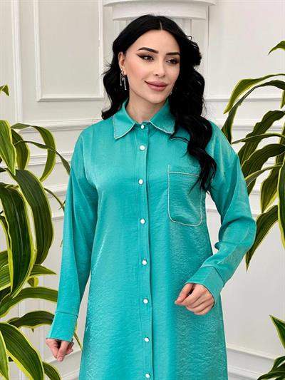 Şerit Taş Jakarlı Takım 6145 T-24 Mint yeşili