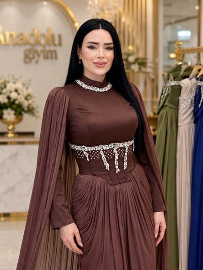 Seyyar Korsaj Kemer JanJan Abiye 5625 T-26 Kahverengi