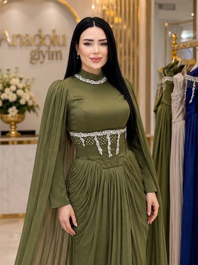 Seyyar Korsaj Kemer JanJan Abiye 5625 T-26 Haki