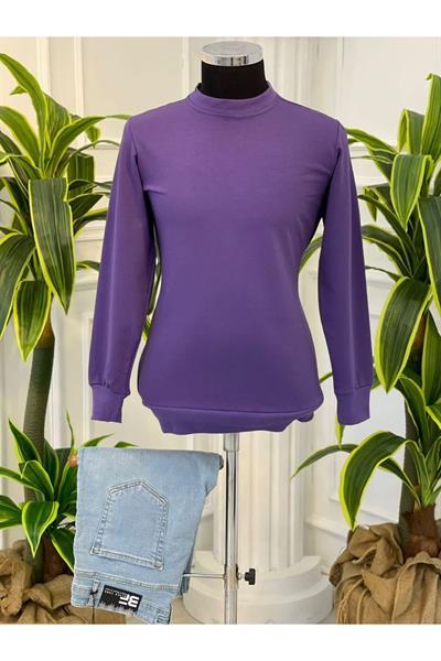 Sıfır Yaka Sweat 001 Mor