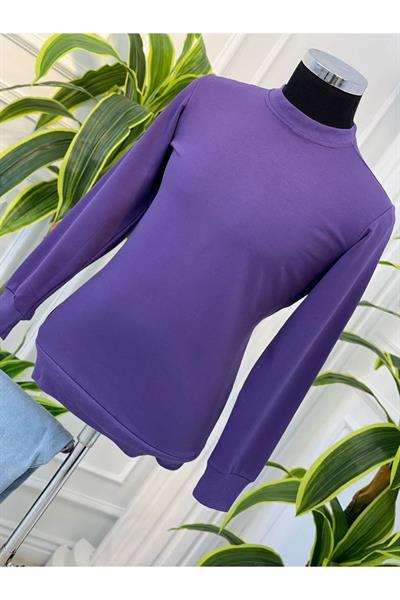 Sıfır Yaka Sweat 001 Mor