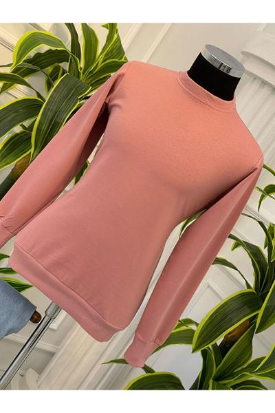 Sıfır Yaka Sweat 001 Pudra