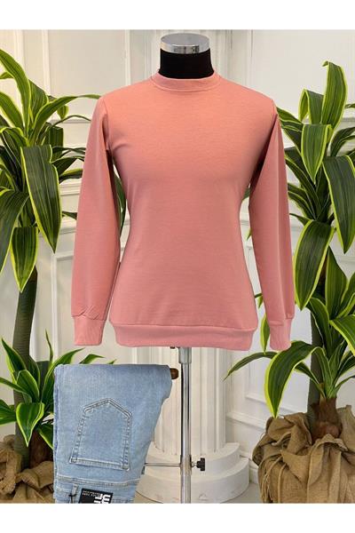 Sıfır Yaka Sweat 001 Pudra