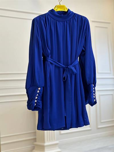 Şifon Bağlamalı Tunik 671 t025 Saks