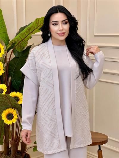Sim Yelek Üçlü Takım 7212 T025 Taş