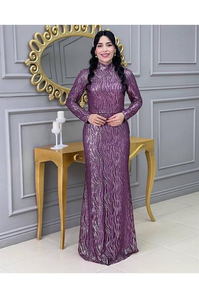 Simli Balık Abiye 3882 Leylak