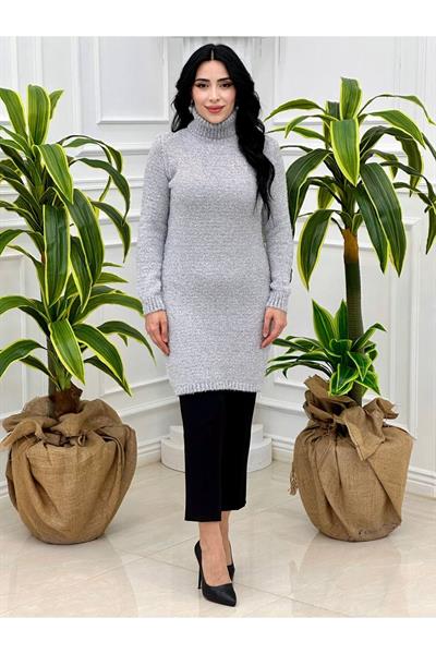 Simli Sakallı Tunik 5145 Gümüş