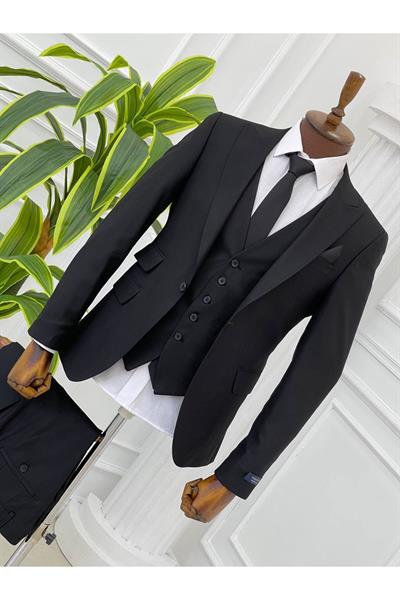 Slimfit Kesim Takım Elbise 1563 Siyah