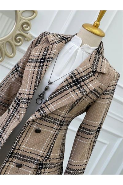 Spor Blazer Ceket 021 Vizon