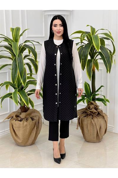 Spor Çıt Çıt  Yelek 6041 Siyah