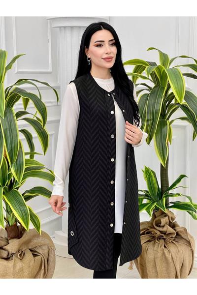 Spor Çıt Çıt  Yelek 6041 Siyah