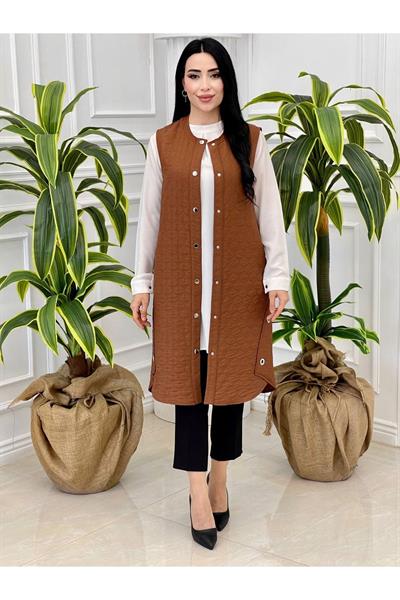 Spor Çıt Çıt  Yelek 6041 Taba