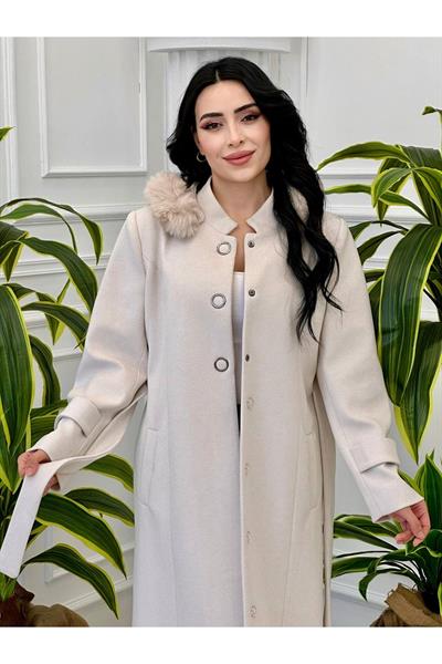 Spor Petek Kaşe Kaban 7359 Ekru