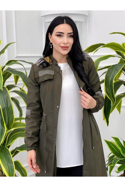 Spor Tam Boy Parka 4228 Haki