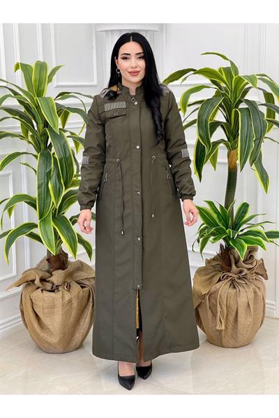 Spor Tam Boy Parka 4228 Haki