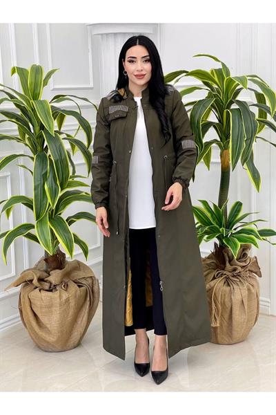 Spor Tam Boy Parka 4228 Haki