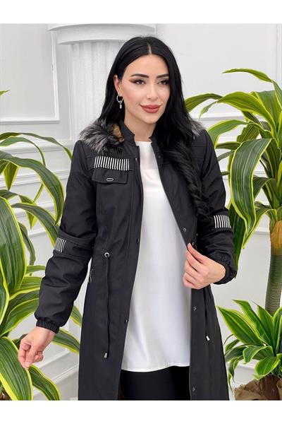 Spor Tam Boy Parka 4228 Siyah