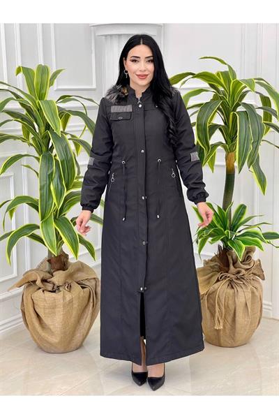 Spor Tam Boy Parka 4228 Siyah