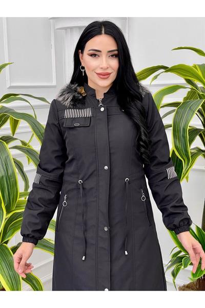 Spor Tam Boy Parka 4228 Siyah