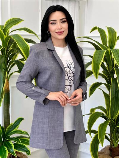 Spor Üçlü Keten Takım 5205 t-24 Gri