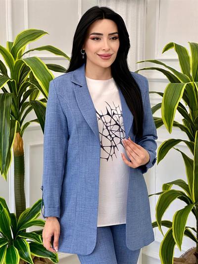 Spor Üçlü Keten Takım 5205 t-24 Mavi