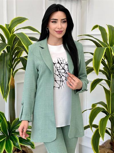 Spor Üçlü Keten Takım 5205 t-24 Mint yeşili