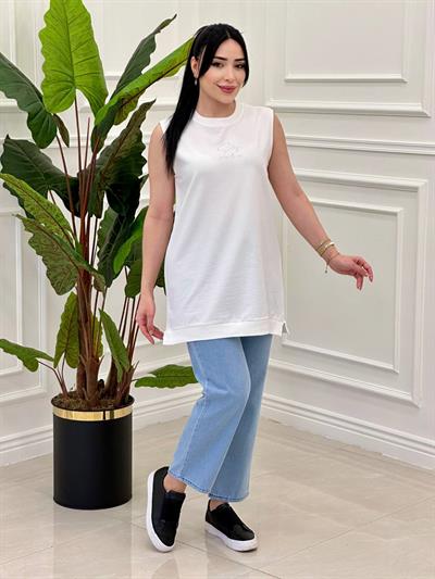 Spor Üçlü Kot Takım 120053 t-25 Beyaz