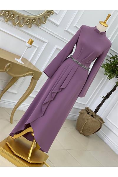 Su Taşı Elbise 5515 Lila