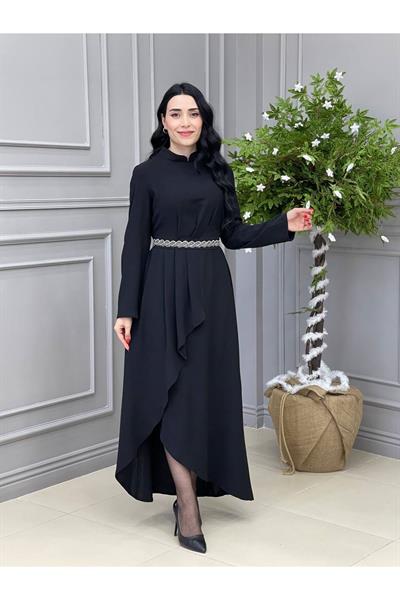 Su Taşı Elbise 5515 Siyah