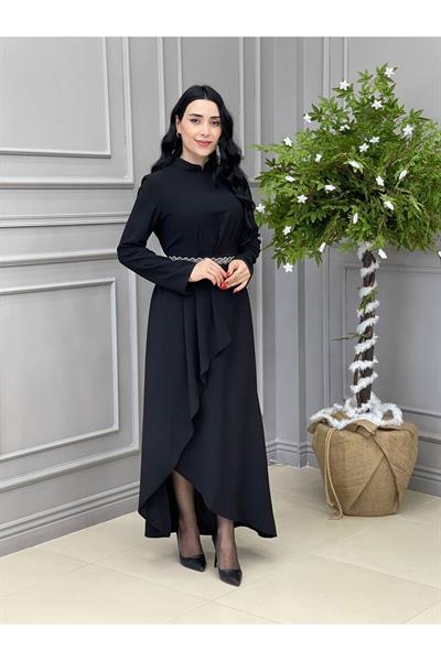Su Taşı Elbise 5515 Siyah