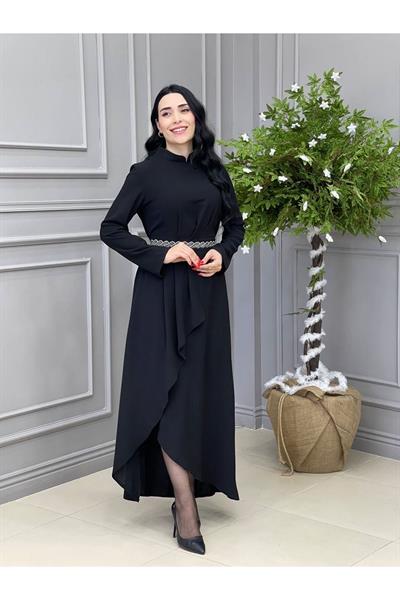 Su Taşı Elbise 5515 Siyah