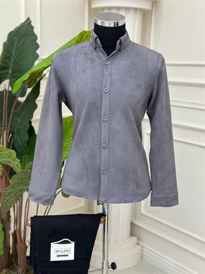 Süet Gömlek 1018 T-24 Gri