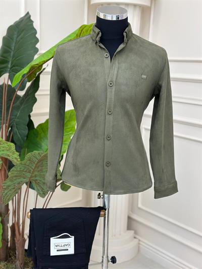 Süet Gömlek 1018 T-24 Haki