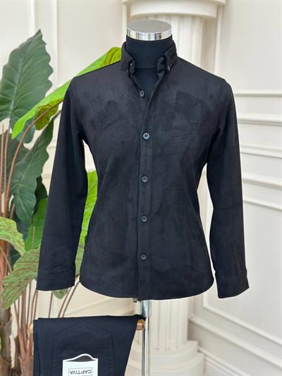 Süet Gömlek 1018 T-24 Siyah