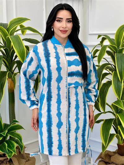 Sulu Desen Giy Çık 24075 t-24 Mavi