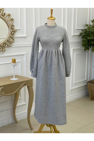 Sweat Elbise 1252 Gri