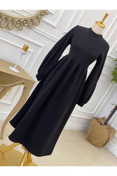 Sweat Elbise 1252 Siyah