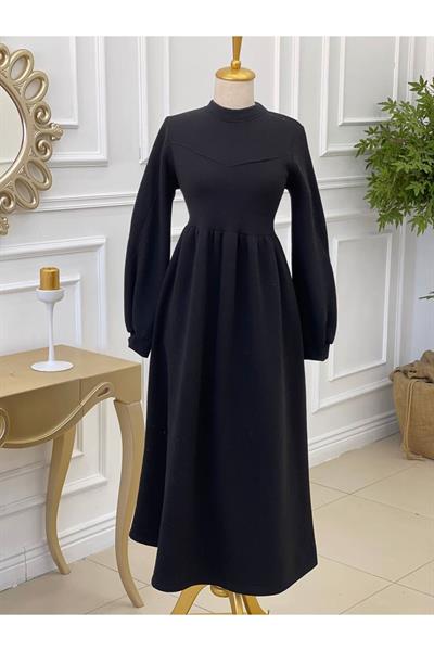 Sweat Elbise 1252 Siyah