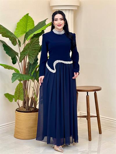 Takım Görünümlü Suzanna Elbise 1152 T-26 Lacivert