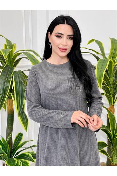 Taş Detay İkili Takım 817 Gri