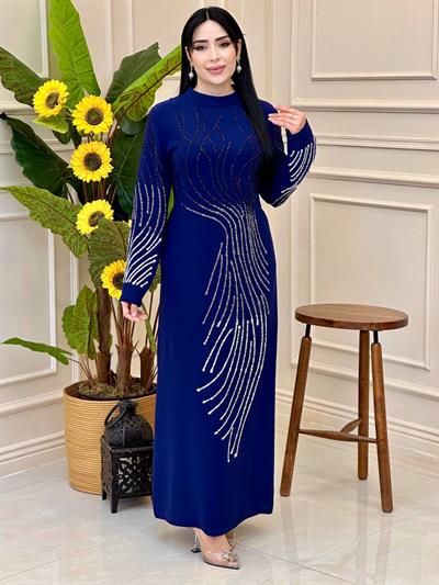 Taş İşleme Suzanla Elbise 1036 e05 Saks