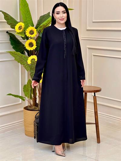 Taşlı Battal Pardesü 8209 p025 Siyah