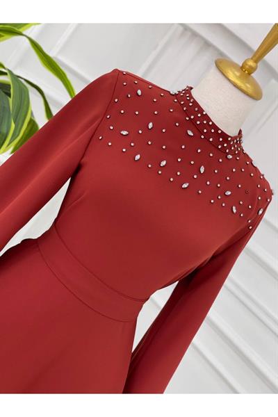 Taşlı Tunik 123 Kiremit