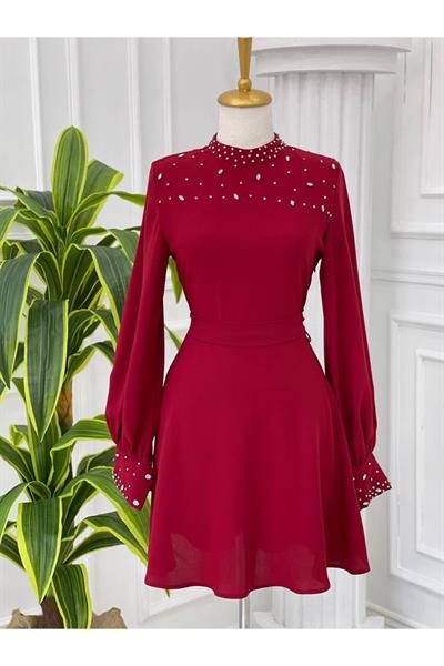 Taşlı Tunik 123 Kırmızı