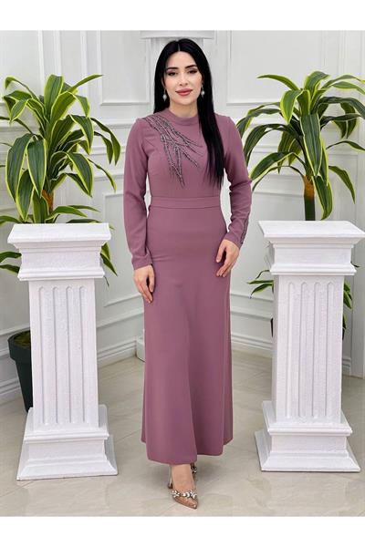 Tek Omuz Taş Elbise 598 Purdra