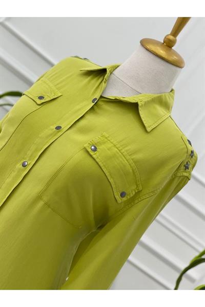 Tensel Tunik 6895-Yağ Yeşili